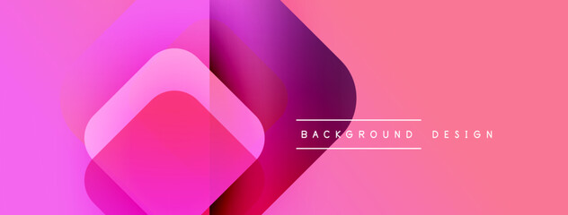 Poster - Abstract pink gradient layers create dynamic visual effect. Modern design suitable for backgrounds, presentations, branding.