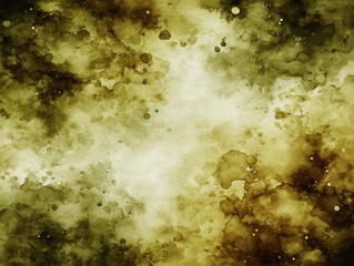 Wall Mural - Abstract watercolor texture with earthy tones, blending brown and yellow hues, creating an organic, vintage, grunge effect.