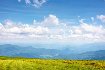 Wall Mural - beautiful carpathian mountain landscape of ukraine. sunny day in summer. transcarpathia region is th