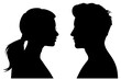 © Jibongfx - Couple silhouette faces love romance relationship art