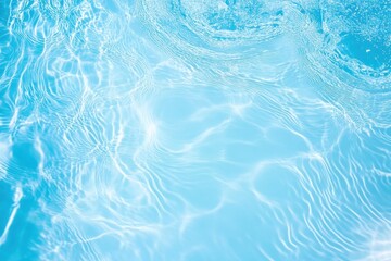 Poster - Light Blue Water Surface With Ripples, Ideal for Refreshment and Tranquility Imagery in Wellness and Spa Advertising : Generative AI