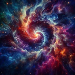 Wall Mural - Cosmic Dance in deep colors