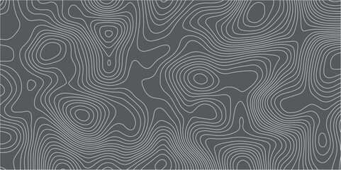 A seamless vector topographic map pattern with subtle,organic light gray contour lines against a dark gray background,creating a minimalist yet complex representation of abstract terrain or a scientif