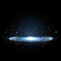 Wall Mural - white glowing light flare night space.