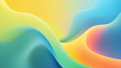 Canvas Print - abstract colorful fluid wave background with dynamic gradient shapes
