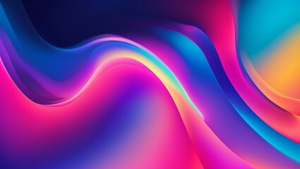 Canvas Print - abstract colorful wavy background with dynamic fluid shapes and gradient design