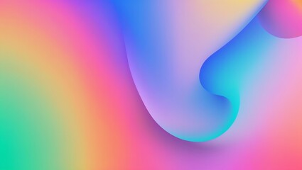 Canvas Print - colorful abstract background of blended gradient vibrant flowing fluid shapes