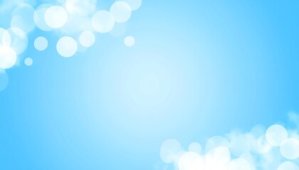 Blue bokeh background with soft lights.