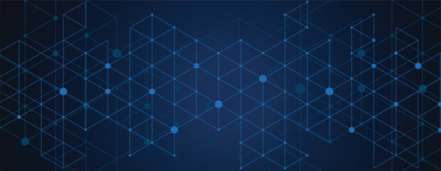 Poster - Abstract polygonal background technology concept, futuristic background