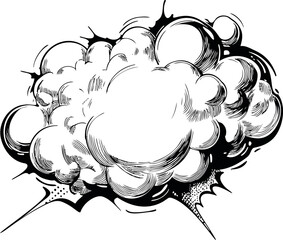Poster - Comic style explosion with dramatic black and white lines illustration. Vector illustration
