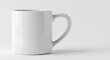 © Creative Pixels 2.0 - Blank mug mockup with visible handle, front view isolated on white