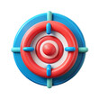 © Digital - Colorful 3d rendering of a target with a vibrant design for business achievement and goal setting illustration