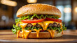 © ADPShapla - Juicy double cheeseburger with melted cheese and lettuce