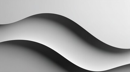 Wall Mural - Elegant White Abstract 3D Waves Serene Background Gentle Flowing Forms Minimalist Design Clean Aesthetic Modern Backdrop Subtle Texture Smooth Undulating Surfaces
