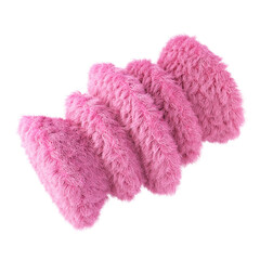 Wall Mural - pink abstract fluffy shape. 3d design element isolated on white background.