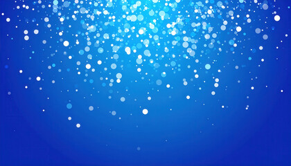 Wall Mural - bright blue background with white confetti like circles creating festive atmosphere