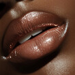 © Winnie - A close-up of lips, highlighting the texture and natural color or makeup