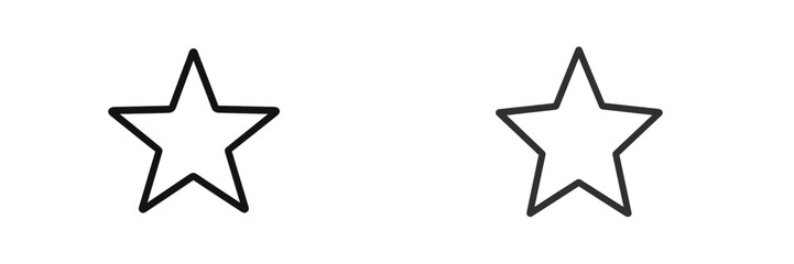 Poster - Two simple star outlines displayed side by side on a plain background illustrating minimalistic design elements