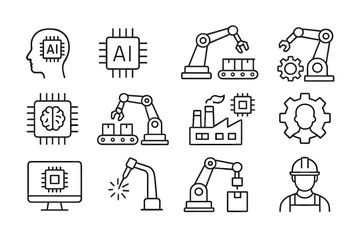 Aufkleber - Exploring the connection between artificial intelligence and automation in modern industry settings