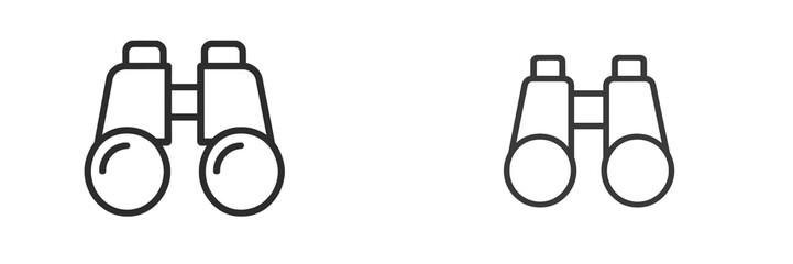 Leinwandbilder - Two minimalist binocular icons showcasing distinct styles for visual observation and exploration
