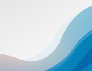 Wall Mural - Blue and white abstract liquid color wavy flow background