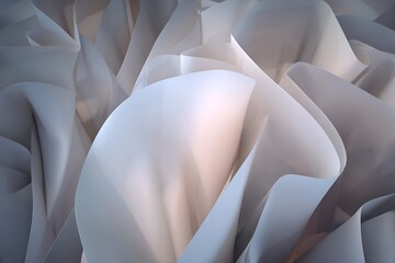 Abstract folds soft paper or fabric