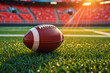 © Hridoy Ahmed - American football on field stadium grass sport game equipment background image