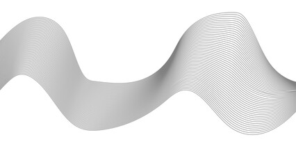 Canvas Print - abstract gray line with white background.