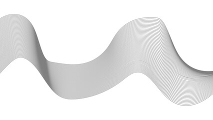 Canvas Print - abstract gray line with white background.