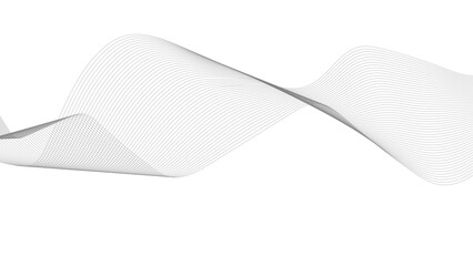 Canvas Print - abstract gray line with white background.