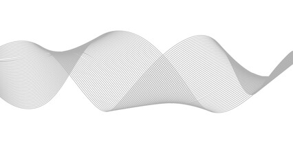 Canvas Print - wave lines smooth flowing dynamic isolated on white background. technology, digital, communication, 