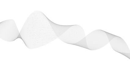 Canvas Print - abstract wave lines on white background.