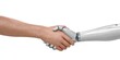 © Steph - human hand shaking robot hand