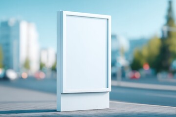 Wall Mural - minimalistic outdoor advertising mockup featuring simple isolated white background for clarity