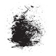 © jawad.fm - Dynamic black ink blob with chaotic spray pattern, organic irregular splatter suitable for modern art prints, creative posters, digital backgrounds, and abstract grunge design compositions.