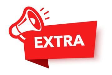 Wall Mural - megaphone with extra speech bubble. loudspeaker. banner for business, marketing and advertising. vec