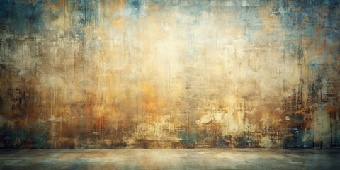 Poster - Rustic Aged Wall Texture with Weathered Surface and Subtle Lighting for Design Backgrounds
