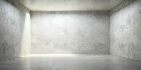 Poster - Empty Room with Textured Walls and Subtle Lighting for Design Presentations