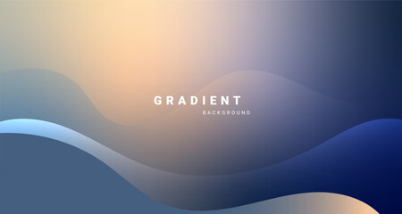 Poster - Abstract gradient background with smooth flowing curves. 