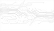 © Ferdousi - Abstract grey circuit line technology pattern on white background, futuristic vector illustration of digital circuitry design for tech backgrounds and