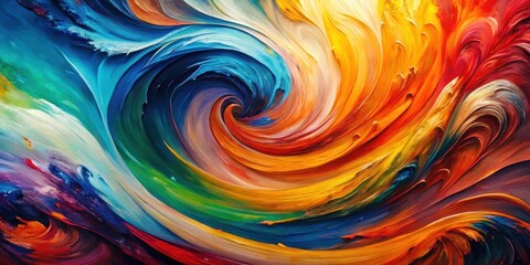 Poster - Vibrant Swirling Hues An Abstract Expression of Dynamic Color and Motion in a Whirlwind of Artistic Expression