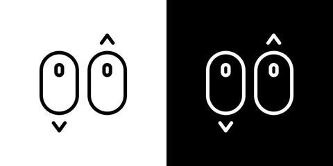 Scroll down up icon symbol concept for graphic design, Website, UI. Svg
