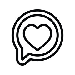 Wall Mural - Heart comment icon