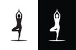 © MONI - Yoga Pose  icon vector on White Background ,Vector Art Illustration on white background.