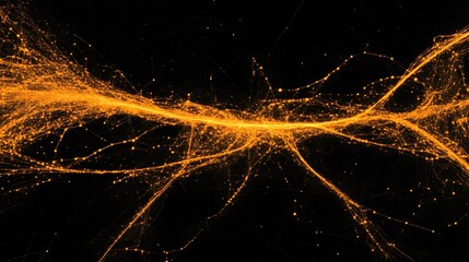 Abstract gold particles network (2)
