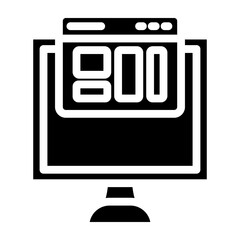 Wall Mural - Landing Page Vector Glyph Icon Design