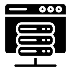 Wall Mural - Hosting Vector Glyph Icon Design