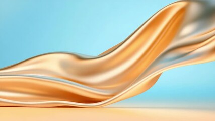 Leinwandbilder - Elegant Drape: The gentle folds of lustrous fabric cascade effortlessly against a soft, gradient backdrop, offering a serene visual experience.