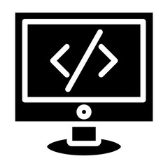 Wall Mural - code vector glyph icon design