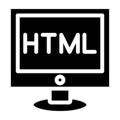 Wall Mural - HTML Vector Glyph Icon Design